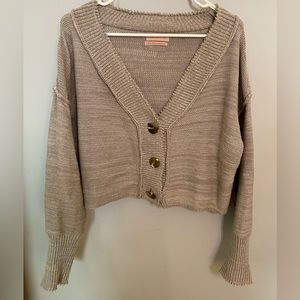 Urban Outfitters Cropped Button Front Cardigan